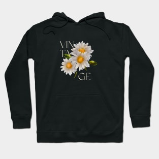 Daisies Minimalist Flora Positive Vintage Retro Hoodie